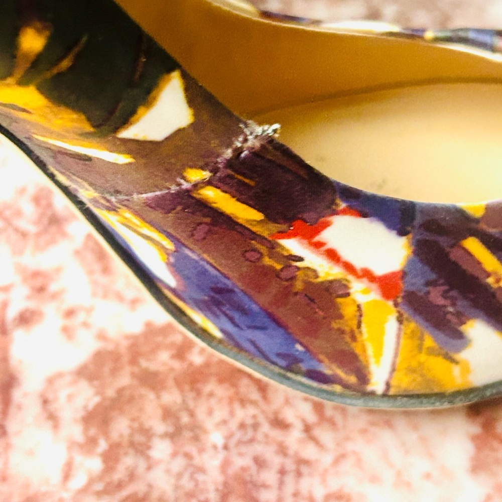 Giuseppe Zanotti Floral Multicolor Satin Heels 9.5 - Picture 10 of 16